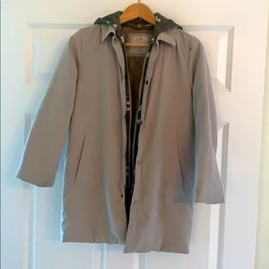 Zara boys trench coat with detachable cameo hoodie